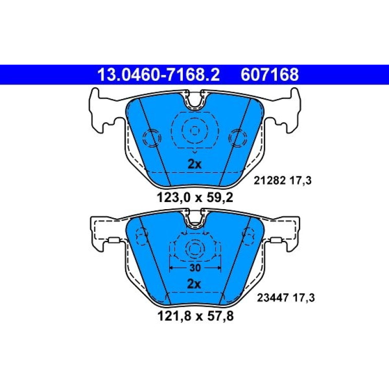 Bremsbelagsatz Bmw T. E65 3.0-3.6 01-08 13.0460-7168.2 Bremsbelagsatz Bmw T. E65 3.0-3.6 01-08 13.0460-7168.2