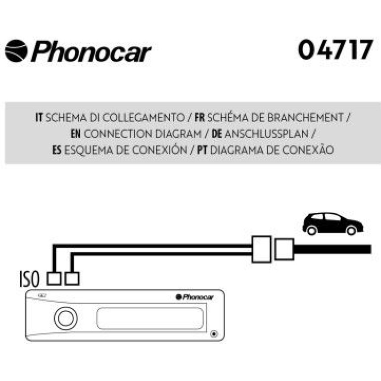 Phonocar ISO-Kabel für Autoradios 15 cm 04717