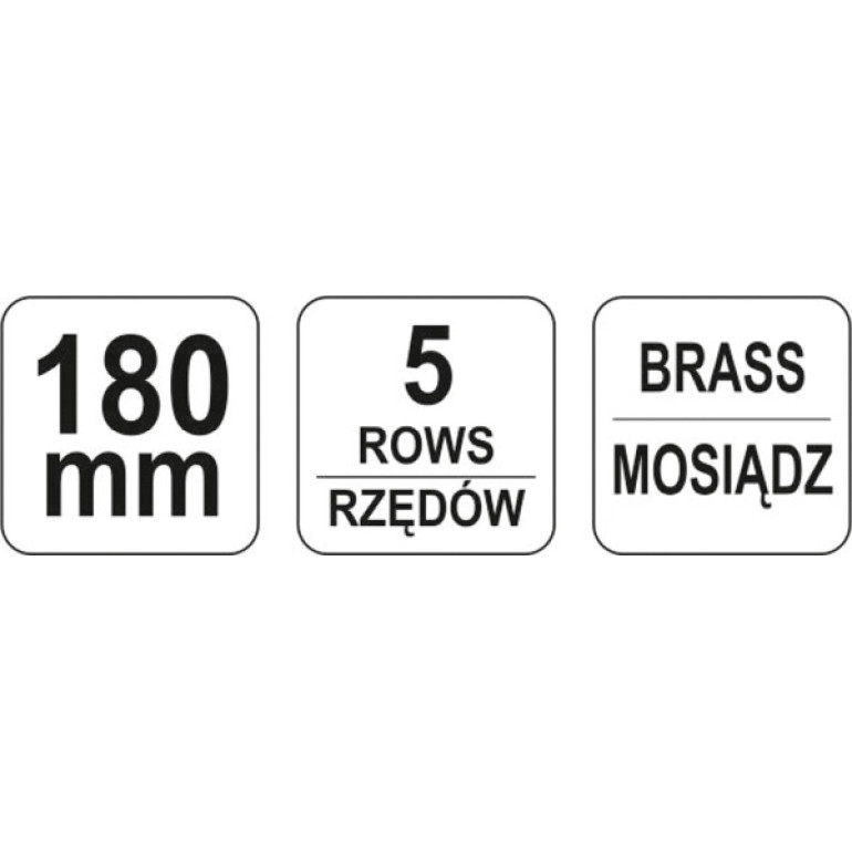 Messingdrahtbürste 5Reihig L180Mm YT-6346