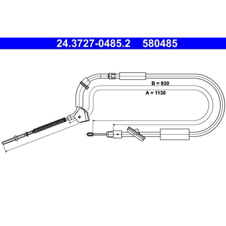 ATE Handbremsseil Seilzug Festellbremse 24.3727-0485.2 ATE Handbremsseil Seilzug Festellbremse 24.3727-0485.2