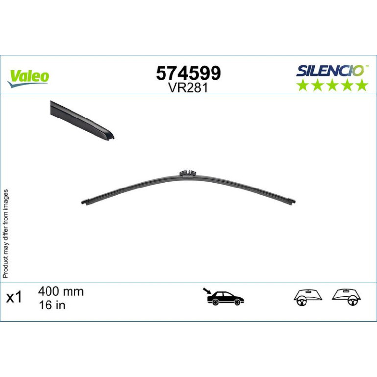 VALEO Silencio Wiper Rear L+RHD 574599 VALEO Silencio Wiper Rear L+RHD 574599