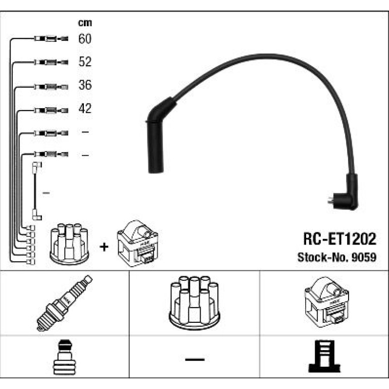 RC-ET1202 NGK - Zündkabelsatz 9059 RC-ET1202 NGK - Zündkabelsatz 9059