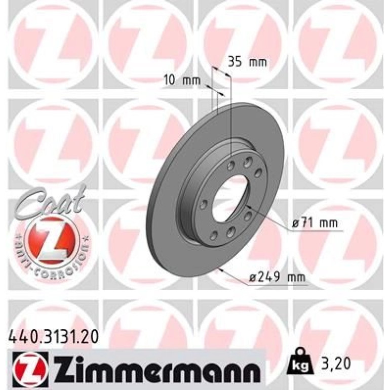 71 482 019 Bremsscheibe HA 440.3131.20 71 482 019 Bremsscheibe HA 440.3131.20