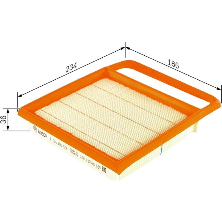 Luftfilter F 026 400 504 Luftfilter F 026 400 504