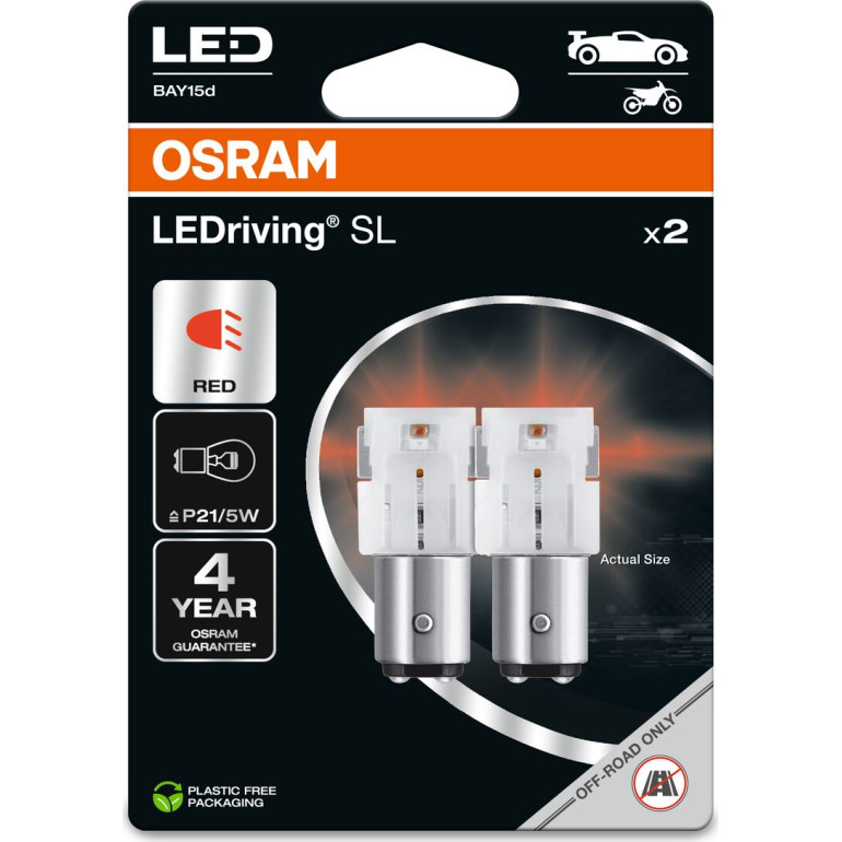 PR21/5W LEDriving SL Red 12V Blister 2 Stück OSRAM PR21/5W LEDriving SL Red 12V Blister 2 Stück OSRAM