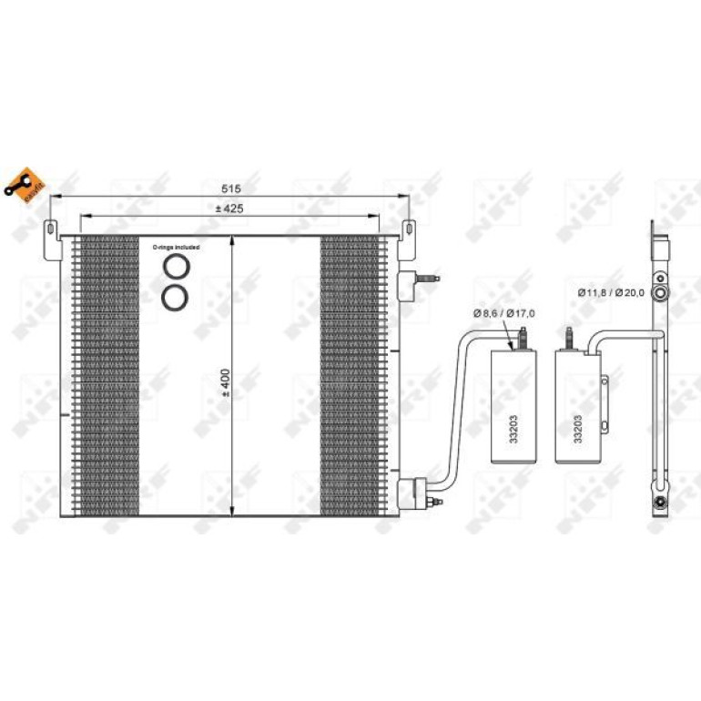 Kondensator, Klimaanlage 35741 Kondensator, Klimaanlage 35741
