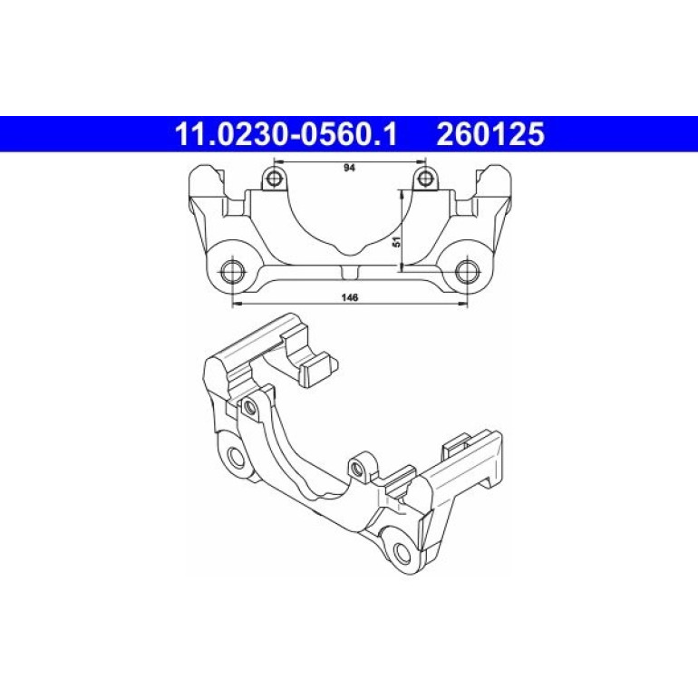 Halter, Bremssattel 11.0230-0560.1 Halter, Bremssattel 11.0230-0560.1