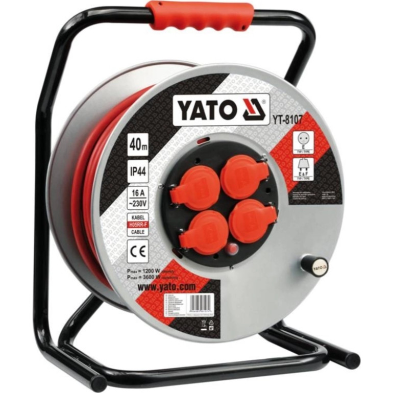 Kabeltrommel 40M 3G 2,5 Franz÷sisch Typ E Nicht Schuko YT-8107 Kabeltrommel 40M 3G 2,5 Franz÷sisch Typ E Nicht Schuko YT-8107