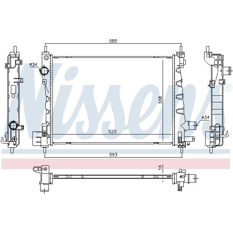 Wasserkühler PKW 630796