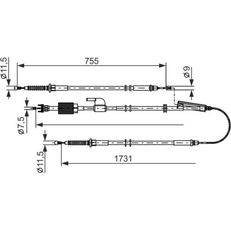 Handbremsseil 1987482804 Handbremsseil 1987482804