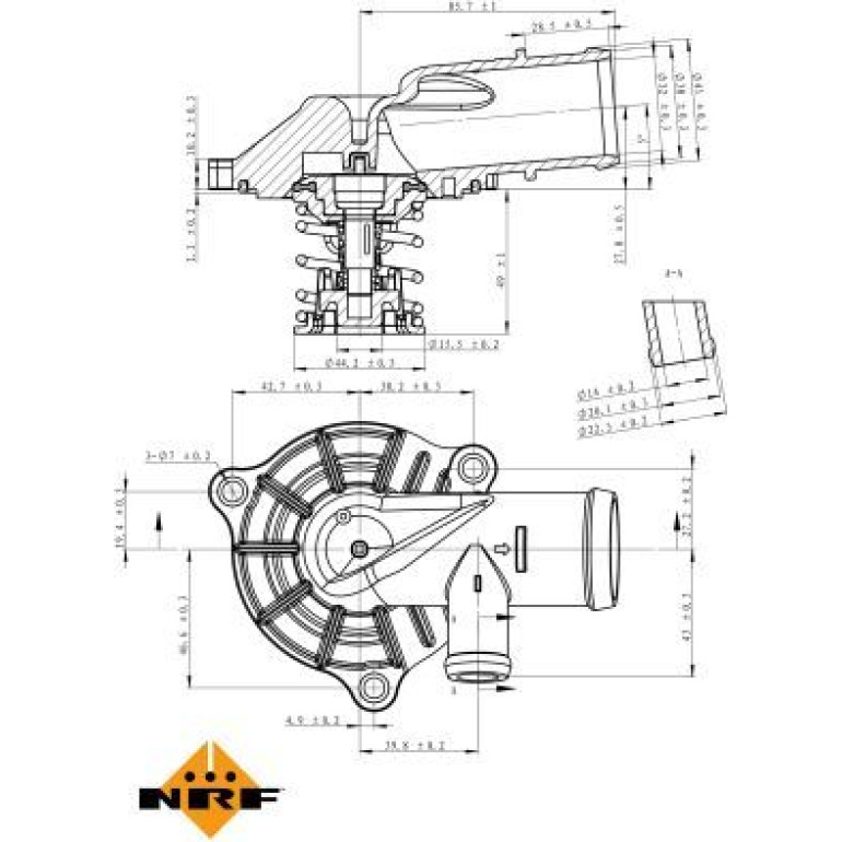 NRF Thermostat, Kühlmittel 725221 NRF Thermostat, Kühlmittel 725221