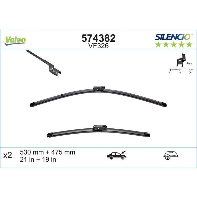 VM326 VALEO Silencio X.TRM Wischer 574382 VM326 VALEO Silencio X.TRM Wischer 574382