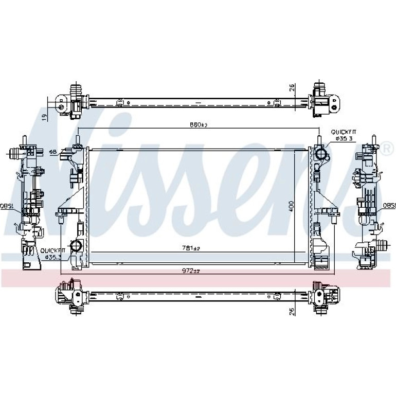Wasserkühler PKW 606554