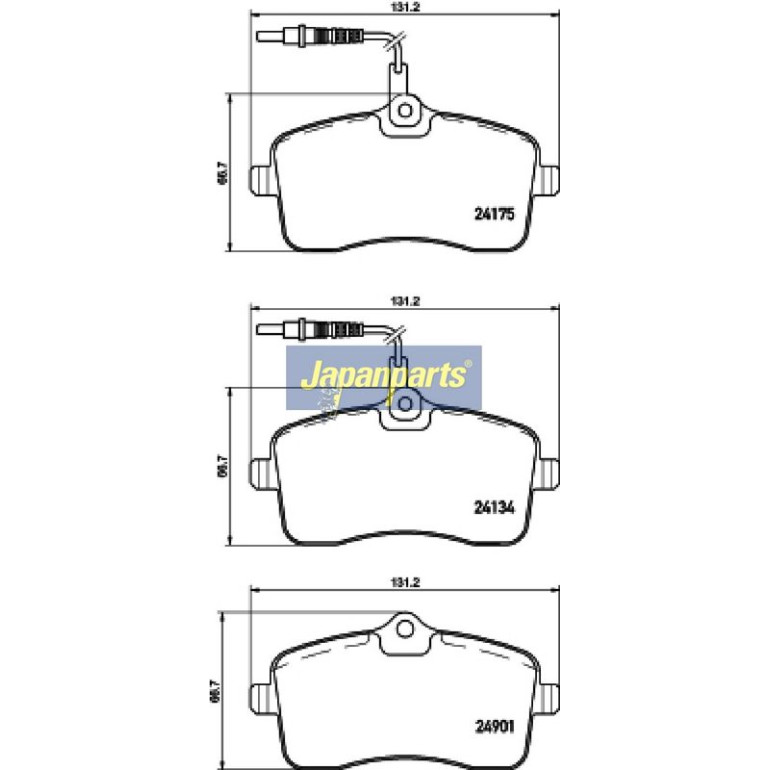 Japanparts Bremsbeläge PA-0652AF Japanparts Bremsbeläge PA-0652AF