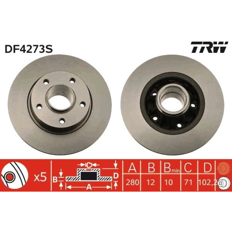 Bremsscheibe HA DF4273S Bremsscheibe HA DF4273S