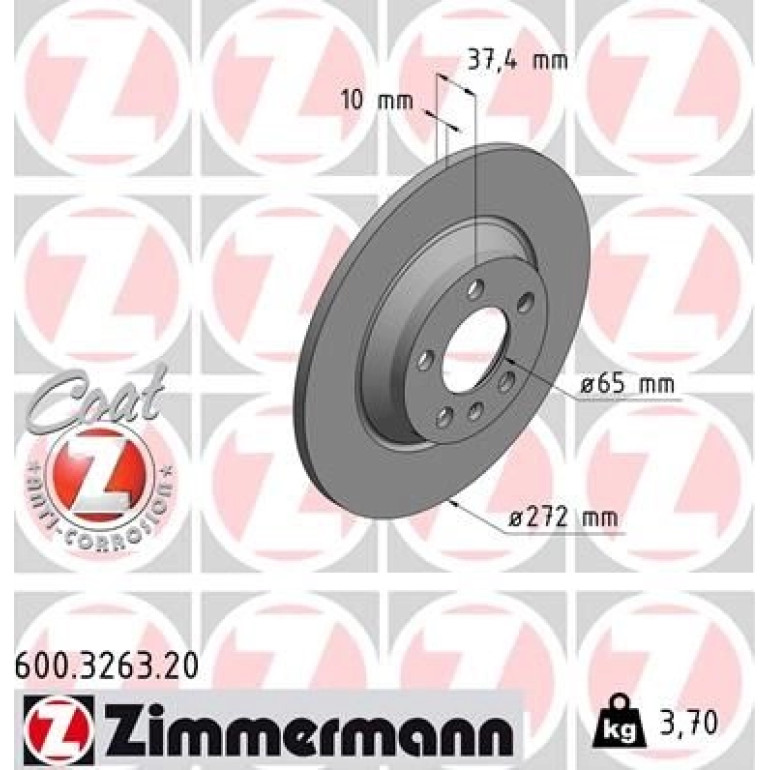 ZIMMERMANN Bremsscheibe 600.3263.20 ZIMMERMANN Bremsscheibe 600.3263.20