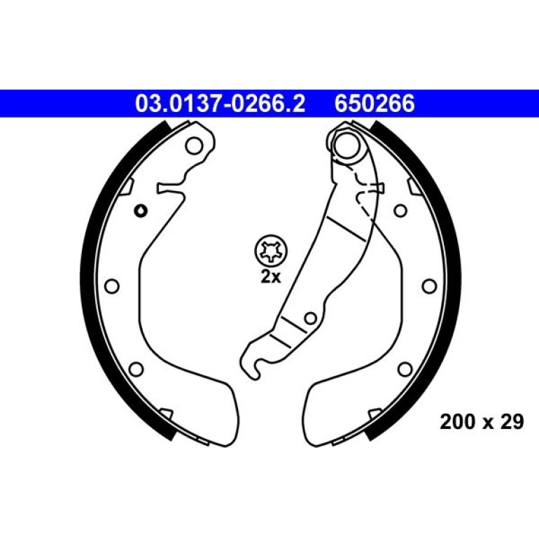 Bremsbackensatz 03.0137-0266.2 Bremsbackensatz 03.0137-0266.2