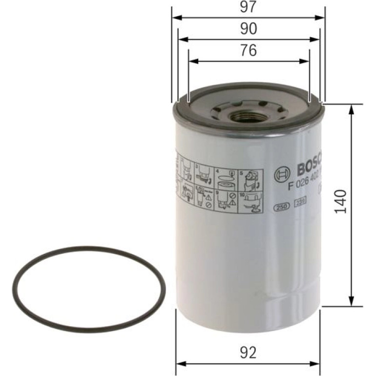 Bosch Kraftstofffilter F 026 402 118 Bosch Kraftstofffilter F 026 402 118