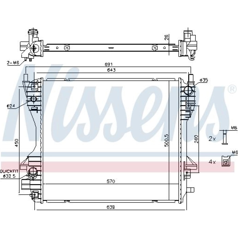 Wasserkühler PKW 66706 Wasserkühler PKW 66706