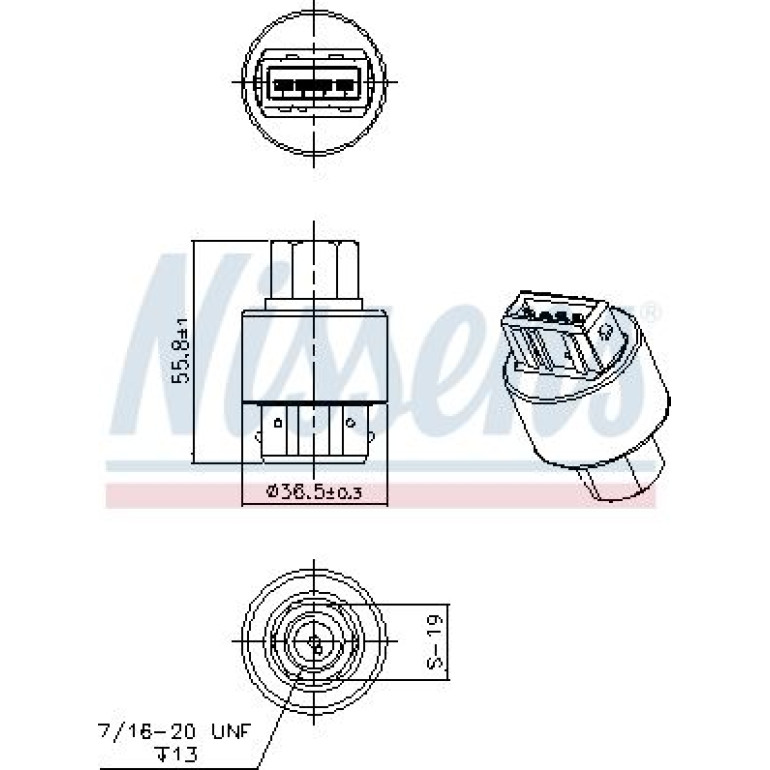 NISSENS Druckschalter, Klimaanlage 301008 NISSENS Druckschalter, Klimaanlage 301008