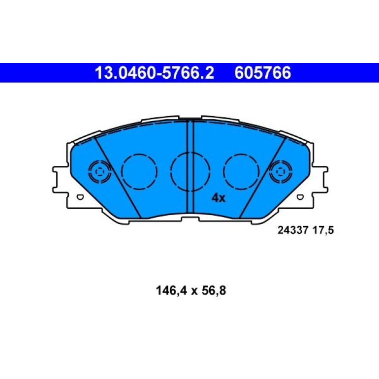 Bremsbelagsatz Toyota P. Auris/Rav 4 1.8-2.5 05 13.0460-5766.2 Bremsbelagsatz Toyota P. Auris/Rav 4 1.8-2.5 05 13.0460-5766.2