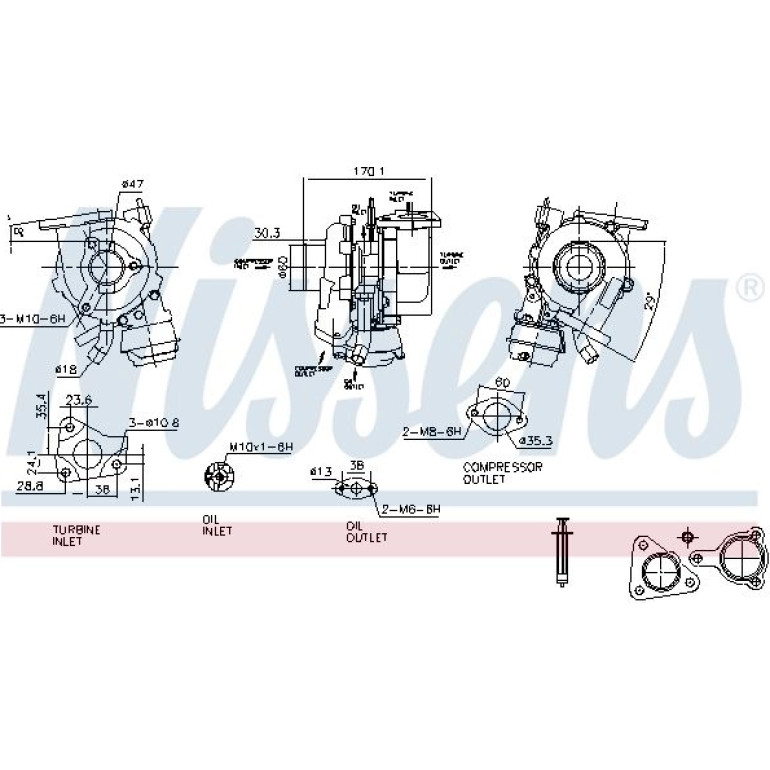 NISSENS Turbolader 93425