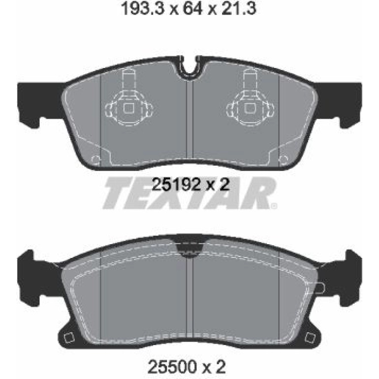 Bremsbelagsatz Db P. W166/X166 Gl/Ml Klasse 11 2519202 Bremsbelagsatz Db P. W166/X166 Gl/Ml Klasse 11 2519202
