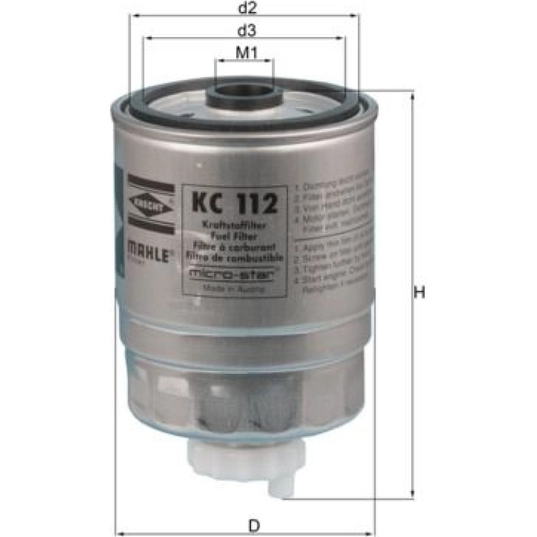 MAHLE Kraftstofffilter KC 112 MAHLE Kraftstofffilter KC 112