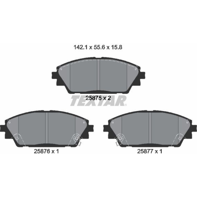 Bremsbelagsatz Mazda P. 3 1.5-2.2D 13 2587501 Bremsbelagsatz Mazda P. 3 1.5-2.2D 13 2587501