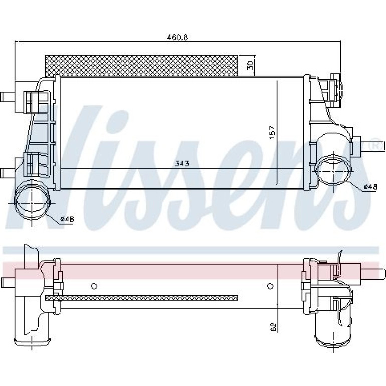 Ladeluftkühler PKW 96490 Ladeluftkühler PKW 96490