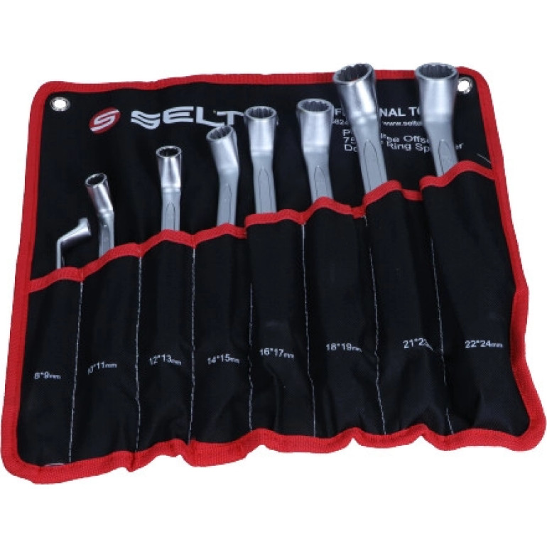 Satz Ringschlüssel Gekr÷pft, Mit Etui, 8-Teilig, 8X9 - 22X24 mm 835824 Satz Ringschlüssel Gekr÷pft, Mit Etui, 8-Teilig, 8X9 - 22X24 mm 835824