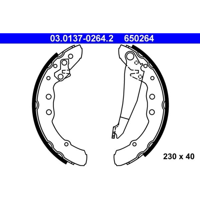 Bremsbackensatz 03.0137-0264.2 Bremsbackensatz 03.0137-0264.2