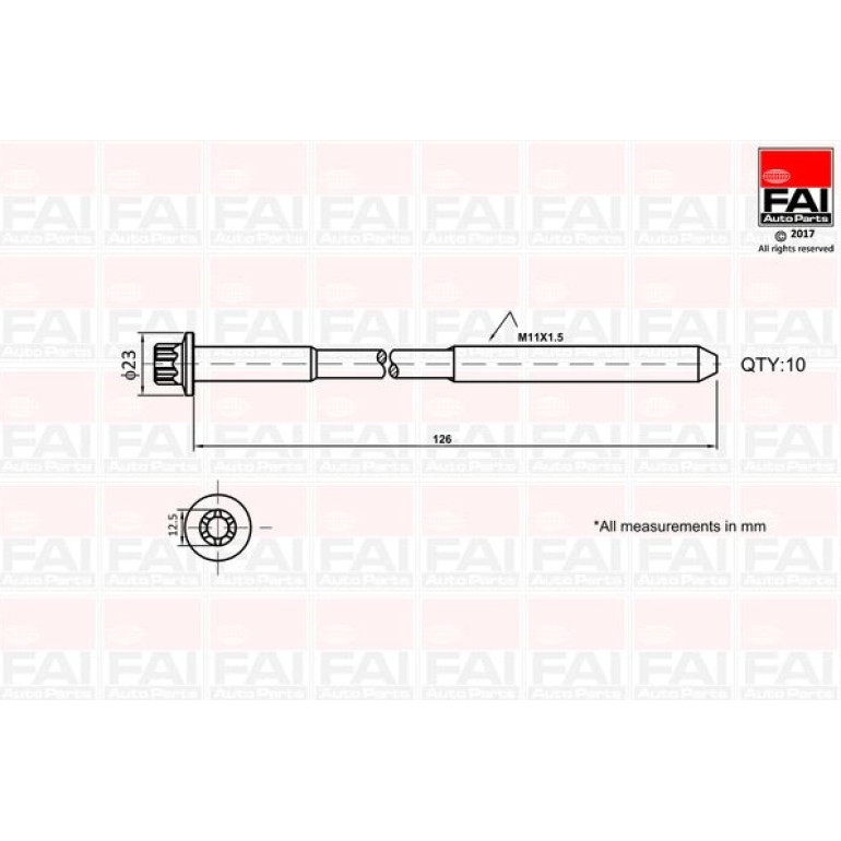 Zylinderkopfschraubensatz B1139 Zylinderkopfschraubensatz B1139