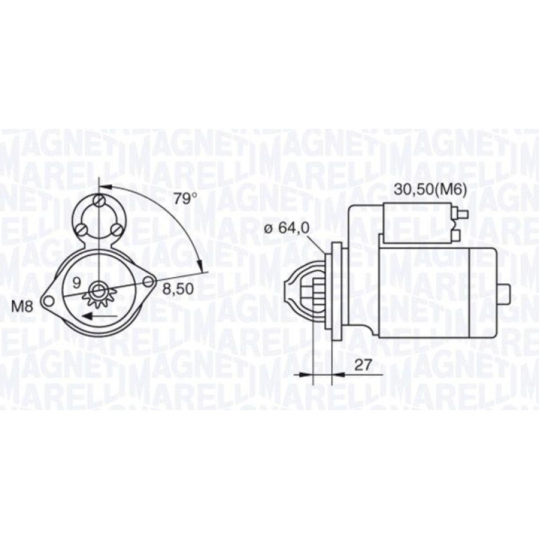 MAGNETI MARELLI Anlasser 063280045010 MAGNETI MARELLI Anlasser 063280045010