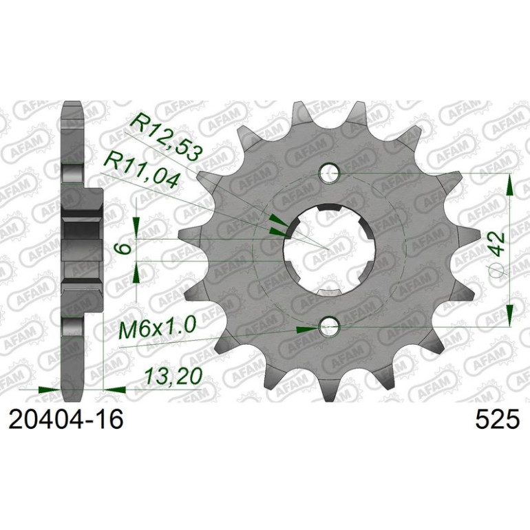 AFAM Ritzel 16 Zähne 20404-16 AFAM Ritzel 16 Zähne 20404-16