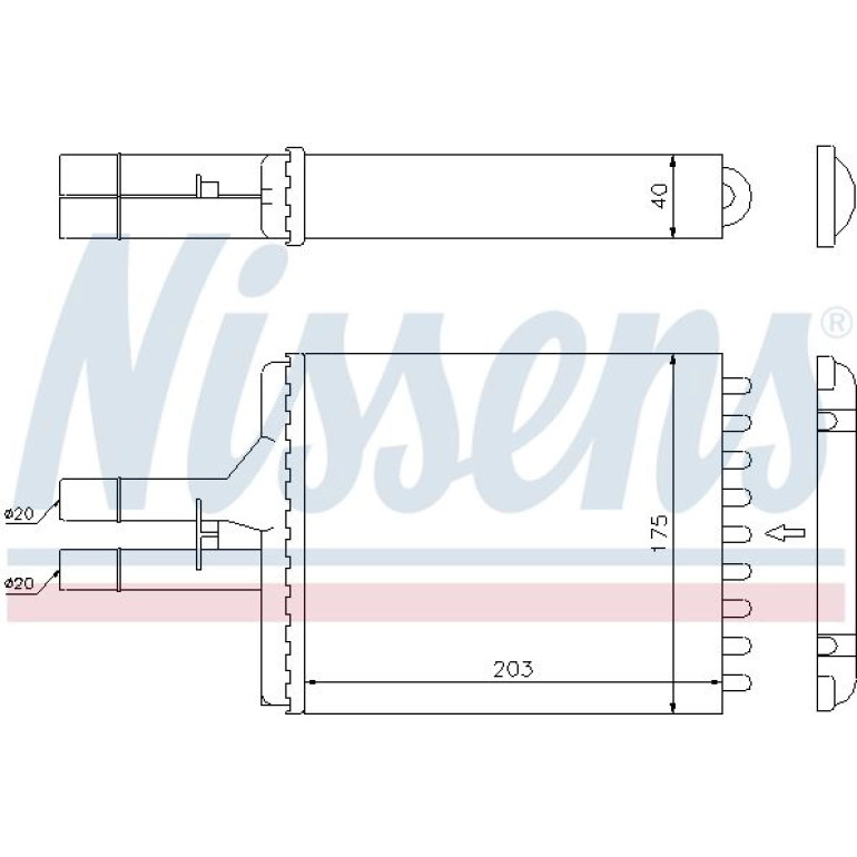 Heizkühler PKW 72656