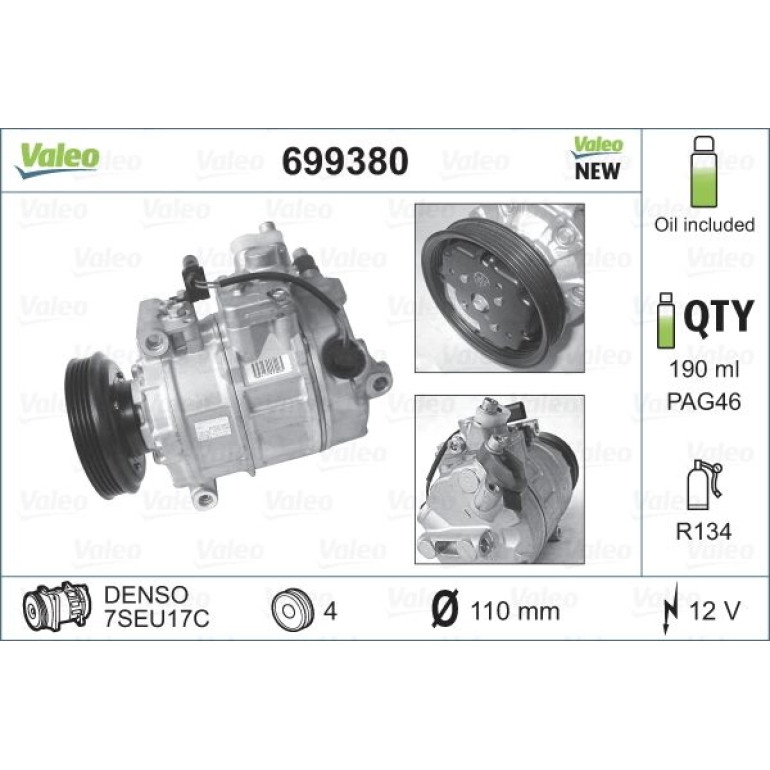 Kompressor, Klimaanlage 699380 Kompressor, Klimaanlage 699380