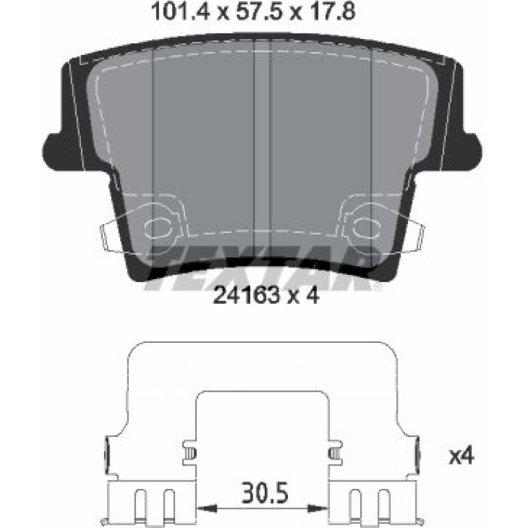 Bremsbelagsatz Chrysler T. 300 C 2.7-6.0 04 2416303 Bremsbelagsatz Chrysler T. 300 C 2.7-6.0 04 2416303