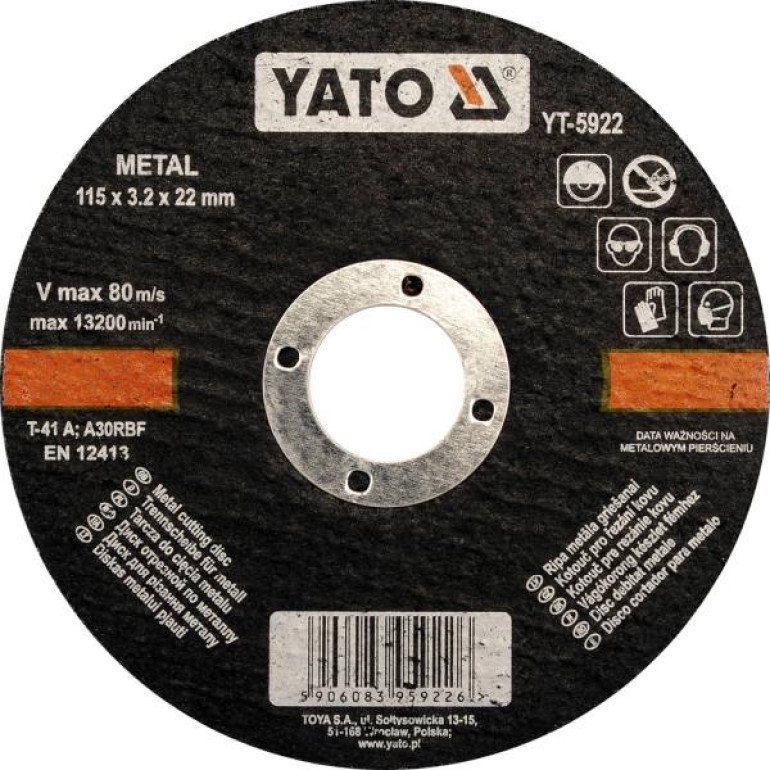 Metalltrennscheibe 125X1,2X22 YT-5923 Metalltrennscheibe 125X1,2X22 YT-5923