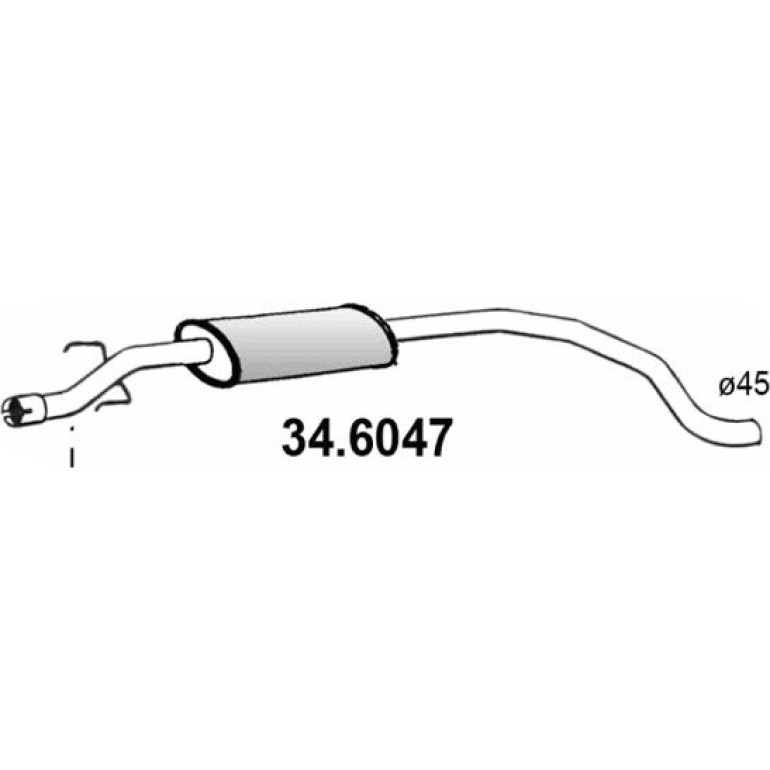 Mittelschalldämpfer 34.6047 Mittelschalldämpfer 34.6047