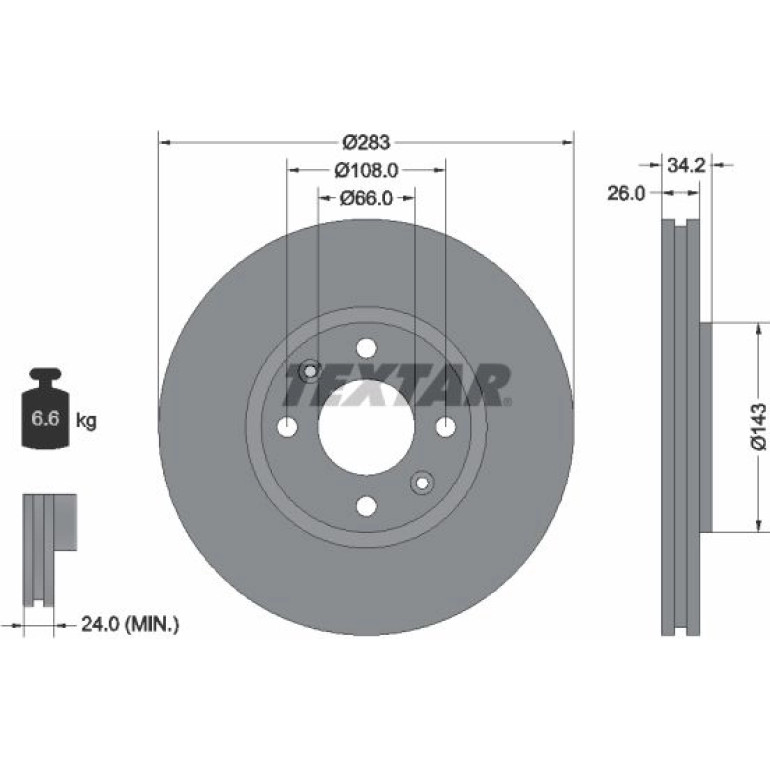 Bremsscheibe Citroen P. C5/C3/C4/Ds4/Xsara/207/307/308/Berlingo 08 92111603 Bremsscheibe Citroen P. C5/C3/C4/Ds4/Xsara/207/307/308/Berlingo 08 92111603