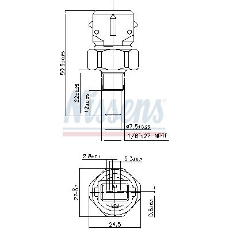 NISSENS Sensor, Kühlmitteltemperatur 207060 NISSENS Sensor, Kühlmitteltemperatur 207060
