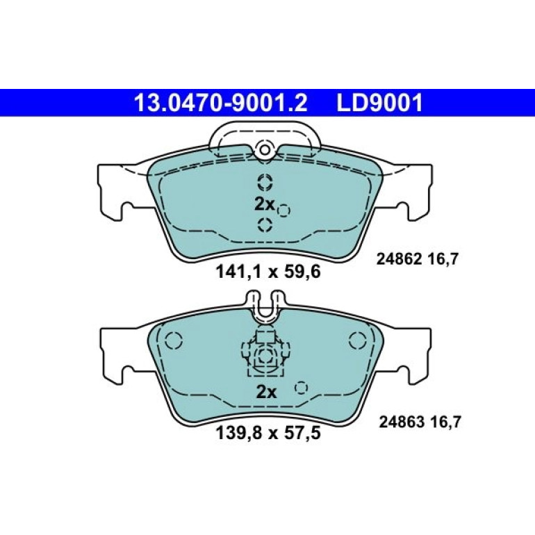 Bremsbelagsatz, Scheibenbremse 13.0470-9001.2 Bremsbelagsatz, Scheibenbremse 13.0470-9001.2