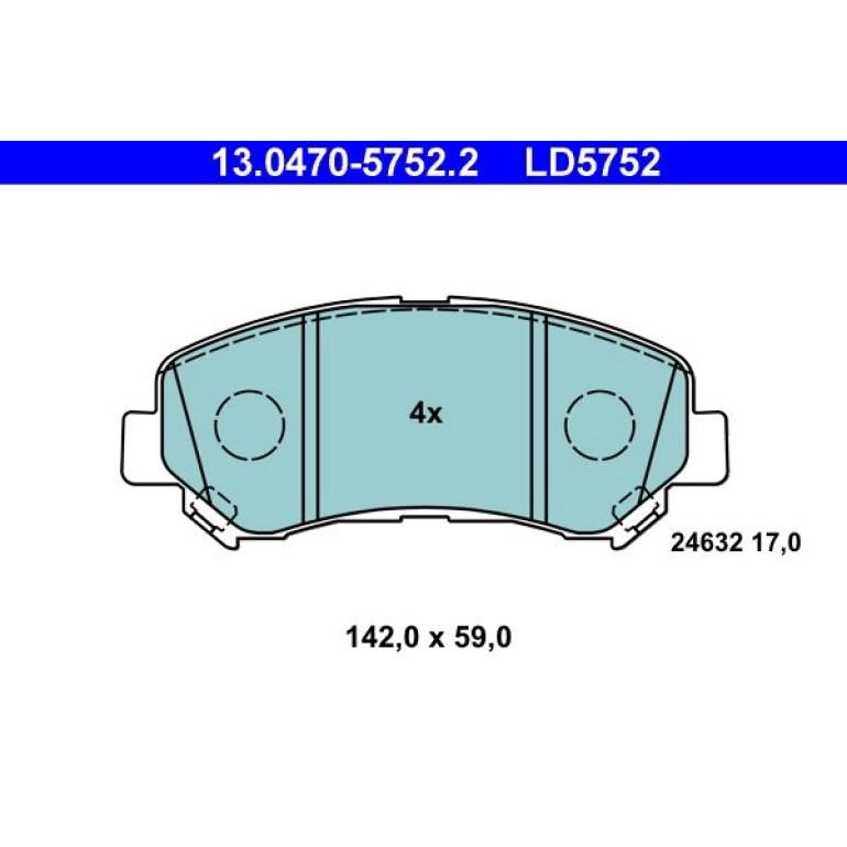 Bremsbelagsatz Nissan P. Qashqai/X-Trail 1,5-2,0 Dci 07-13 Keramik 13.0470-5752.2 Bremsbelagsatz Nissan P. Qashqai/X-Trail 1,5-2,0 Dci 07-13 Keramik 13.0470-5752.2