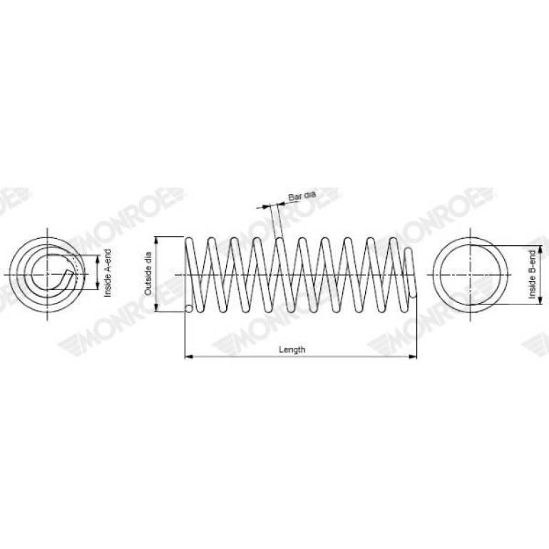 MONROE Fahrwerksfeder SP3693 MONROE Fahrwerksfeder SP3693