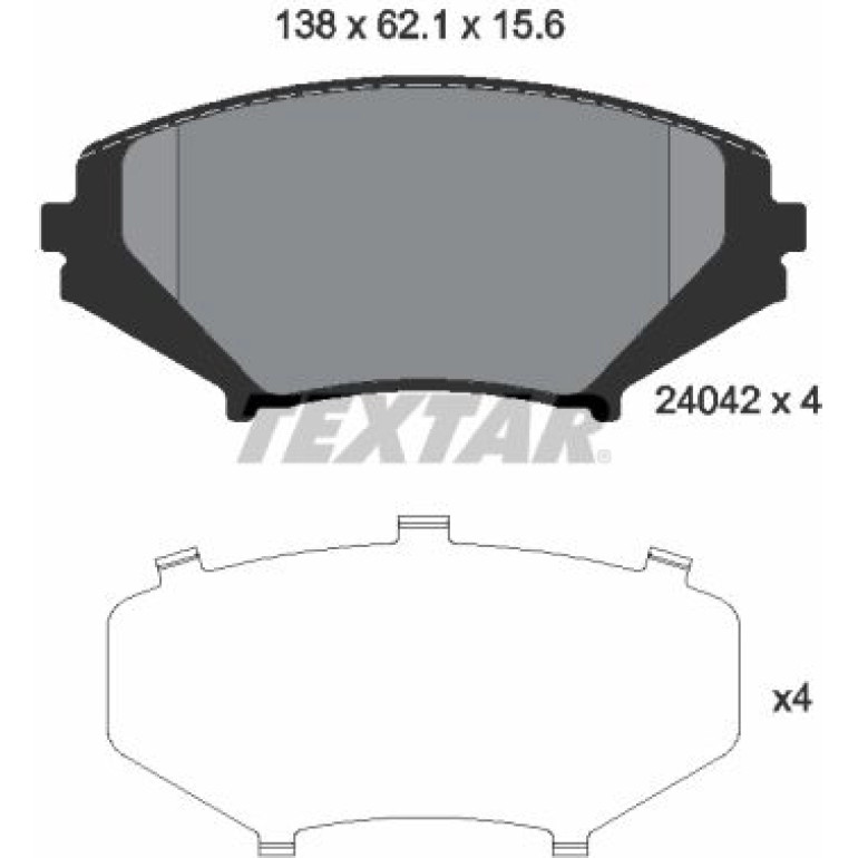Bremsbelagsatz Mazda P. Rx8 03 2404201 Bremsbelagsatz Mazda P. Rx8 03 2404201
