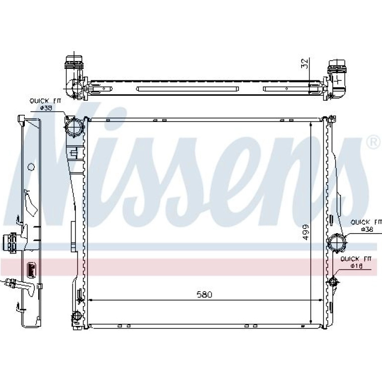 Wasserkühler PKW 60807 Wasserkühler PKW 60807