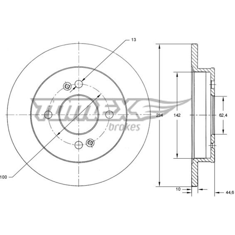 TOMEX brakes Bremsscheibe TX 73-38 TOMEX brakes Bremsscheibe TX 73-38