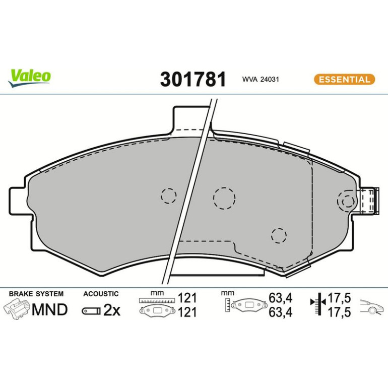 VALEO Bremsbeläge 301781 VALEO Bremsbeläge 301781