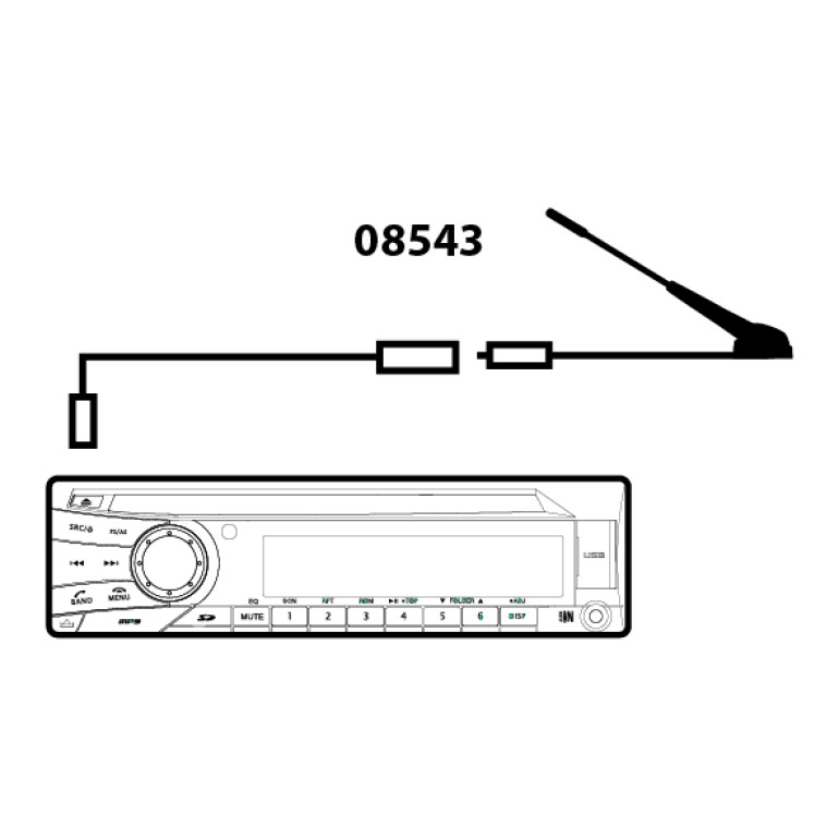 Phonocar Antennen-Adapter Kabel FAKRA DIN 27 cm 08543